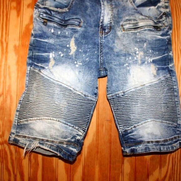 🔥 Decibel Biker Moto Denim Shorts – Size 34 - Picture 9 of 10